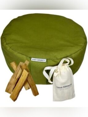 sana serenity meditation cushion and Palo Santo set new!